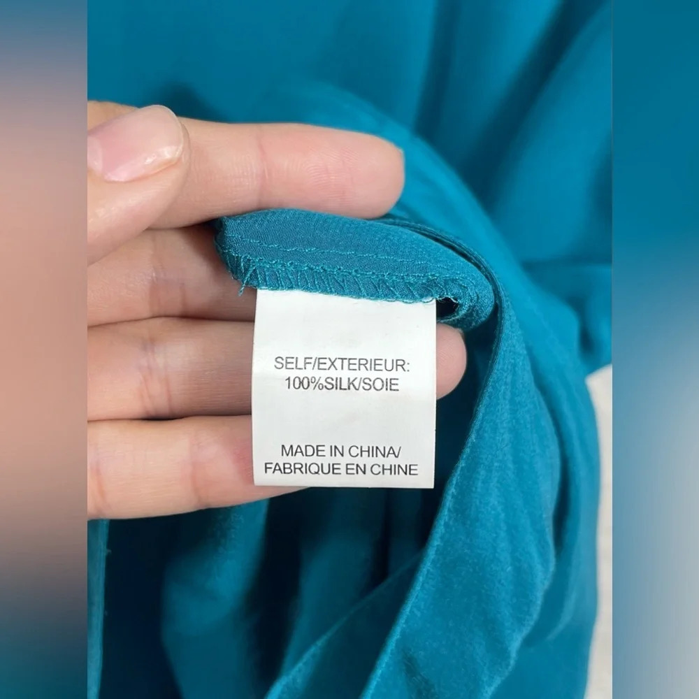 Haute Hippie 100% Silk Romper in Aquamarine Women’s M Boho Summer Lightweight - Picture 10 of 16